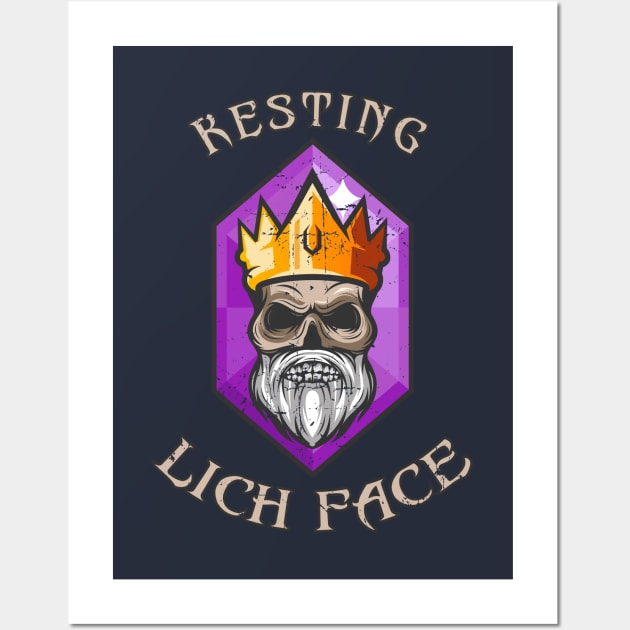 Resting Lich Face for Nerdy Role playing Games Wall Art by KennefRiggles